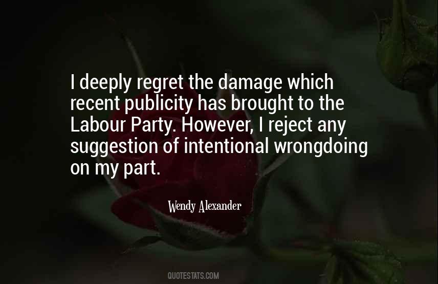 Deeply Regret Quotes #741084