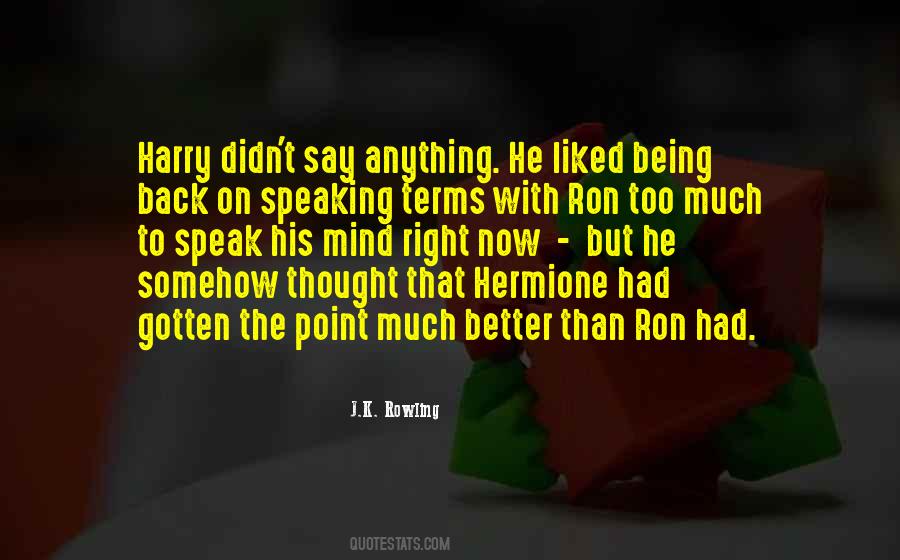 Ron Hermione Quotes #1675798