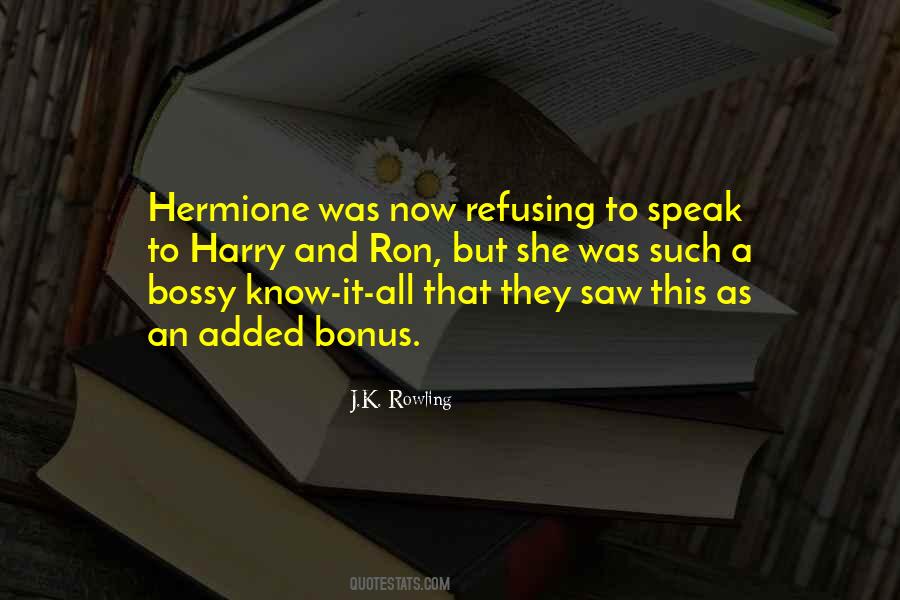 Ron Hermione Quotes #870986