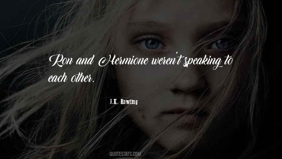 Ron Hermione Quotes #872467