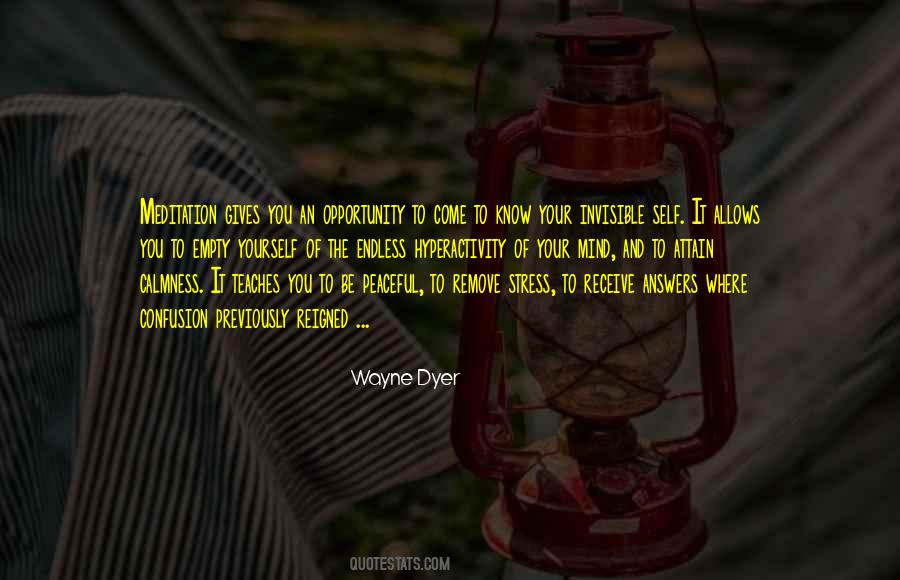 Meditation Stress Quotes #1199159