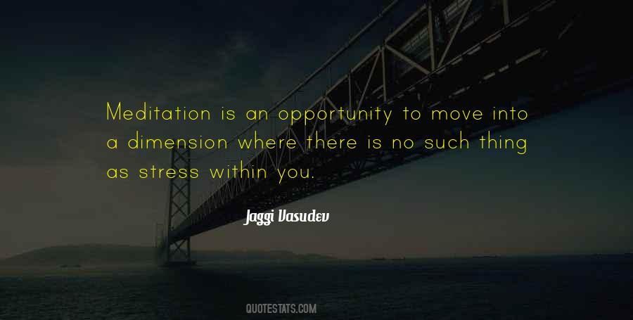 Meditation Stress Quotes #161035
