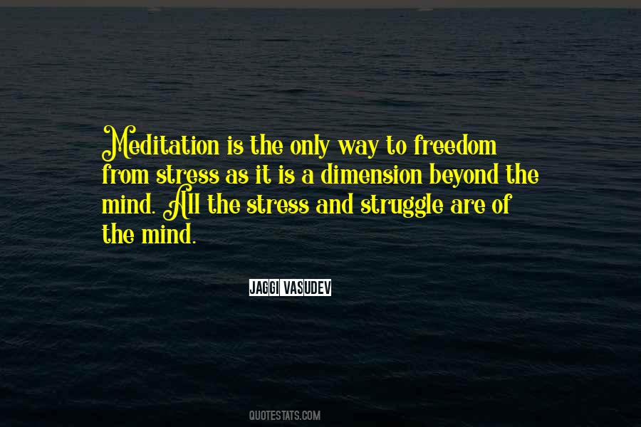 Meditation Stress Quotes #435549