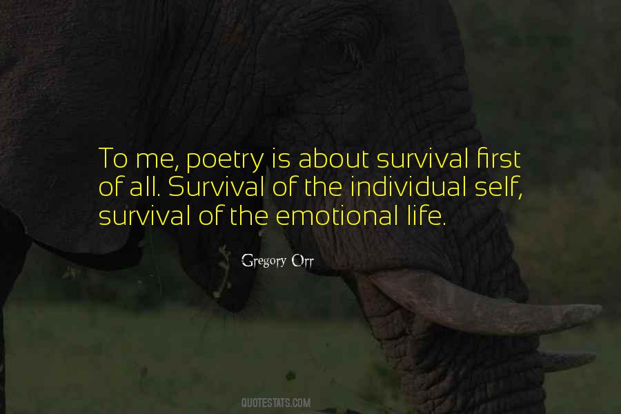 Self Survival Quotes #1158735