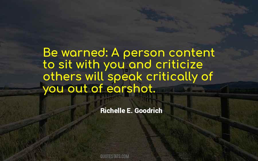 Criticize Others Quotes #1182686