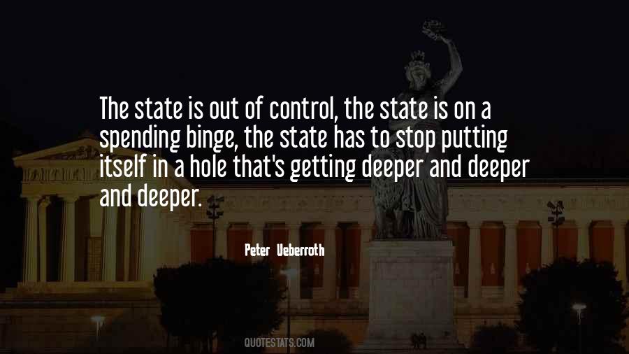 Getting Out Of A Hole Quotes #678976