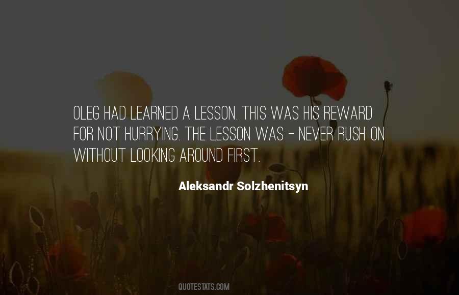 A Lesson Learned Quotes #189010