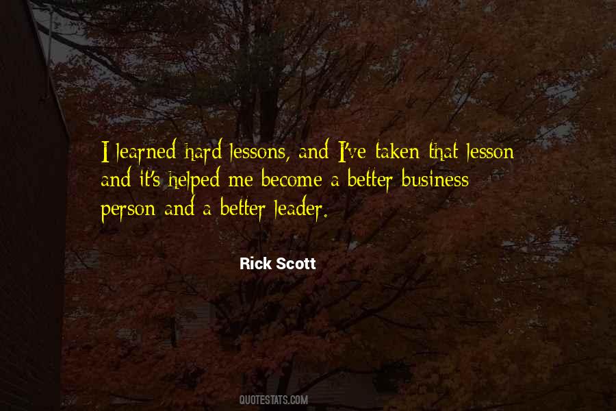 A Lesson Learned Quotes #835995