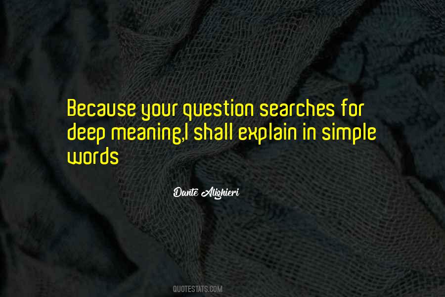 Simple Deep Quotes #1045608