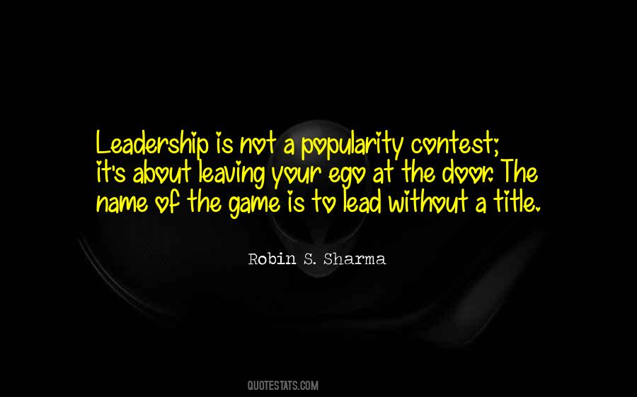 Leadership Is Not About A Title Quotes #1637559