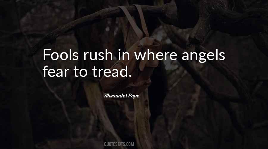 Fools Rush In Where Angels Fear To Tread Quotes #813370