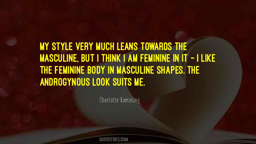 Feminine Masculine Quotes #1680102