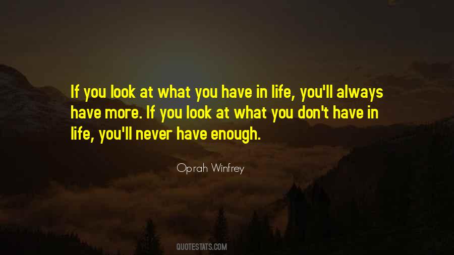 If You Look At What You Have In Life Quotes #1614443