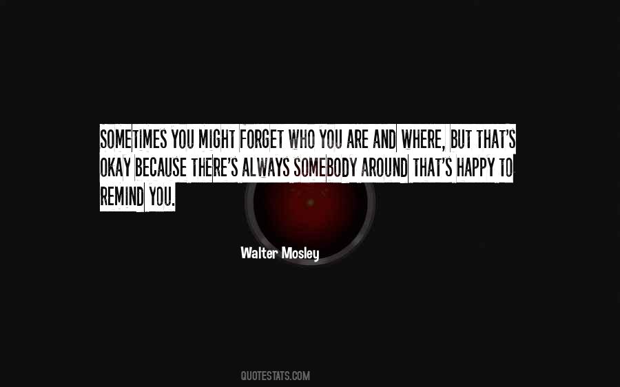 Sometimes You Forget Who You Are Quotes #1509263