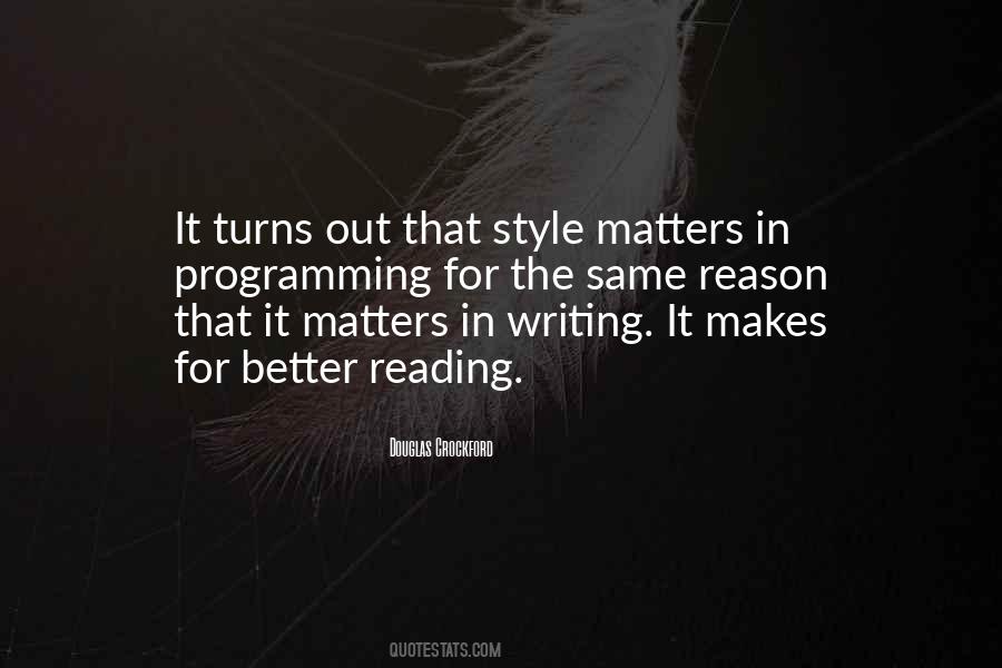 Style Matters Quotes #1514337