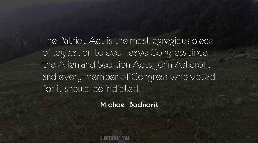 Quotes About The Patriot Act #1218421