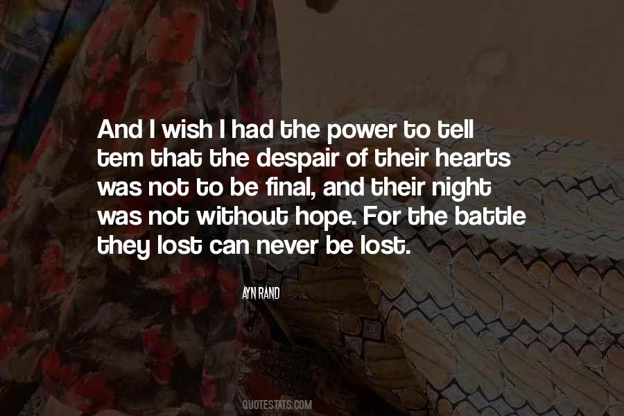 Lost The Hope Quotes #1757702