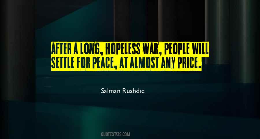 Peace At Any Price Quotes #1306321