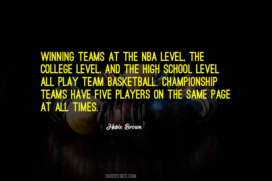 Quotes About High School Basketball #1057311
