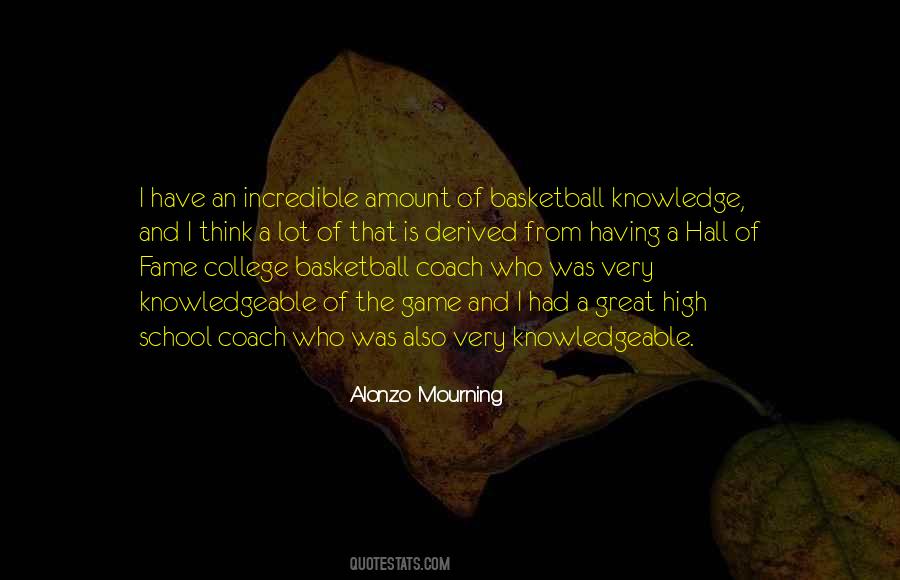 Quotes About High School Basketball #993033