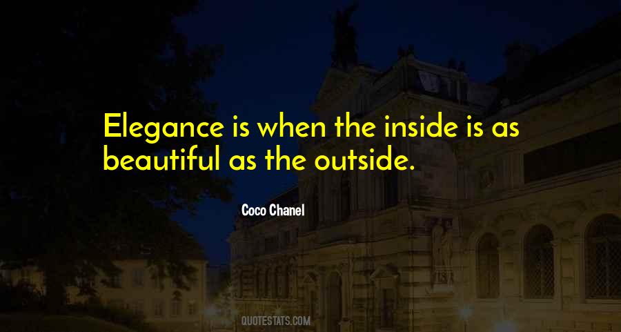 Elegance Is Quotes #310091