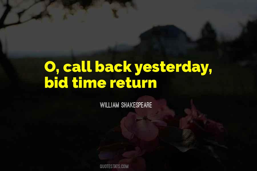 Time Return Quotes #1382729