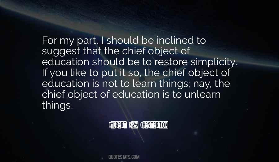 Object Of Education Quotes #923389