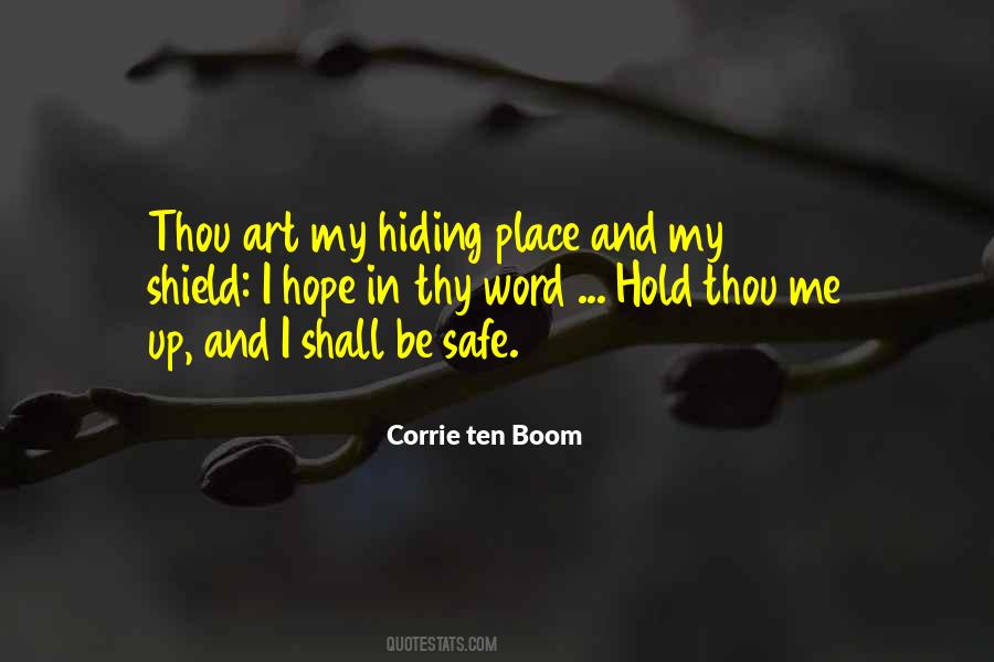 Quotes About Hiding Place #122441
