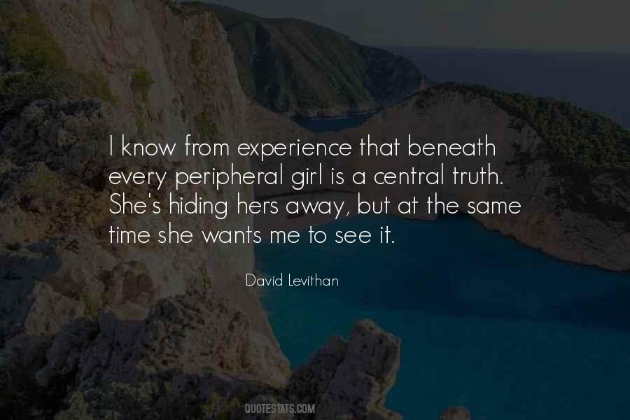 Quotes About Hiding Away #1573602