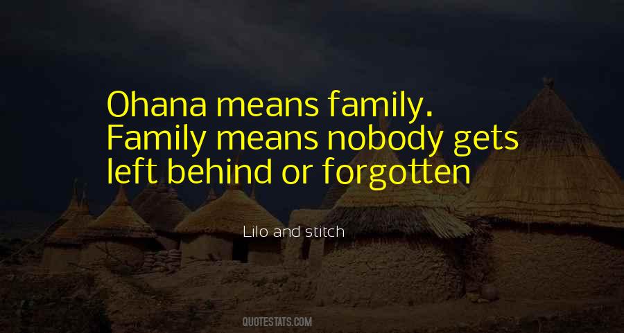 Family Means No One Gets Left Behind Quotes #1118908