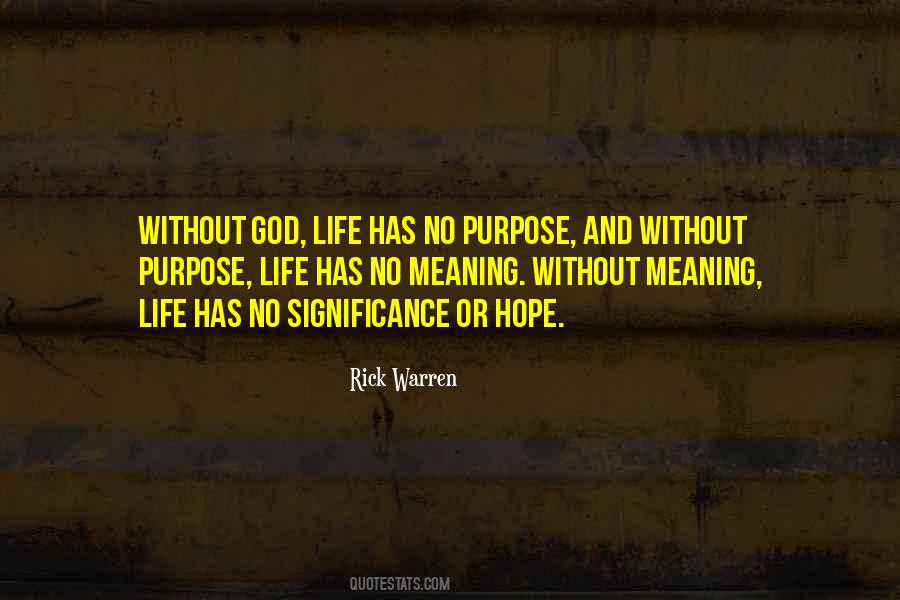 Purpose Meaning Quotes #38329