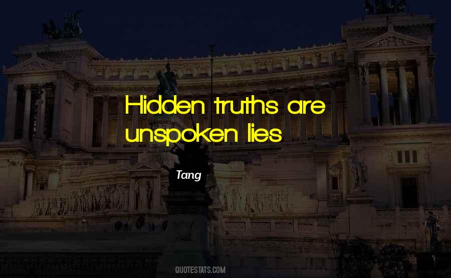 Quotes About Hidden Lies #1250391