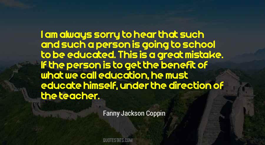 Fanny Coppin Quotes #1205649