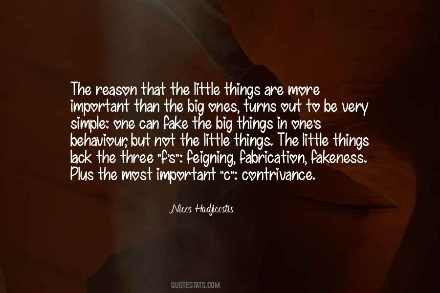The Little Things Are The Big Things Quotes #1484451