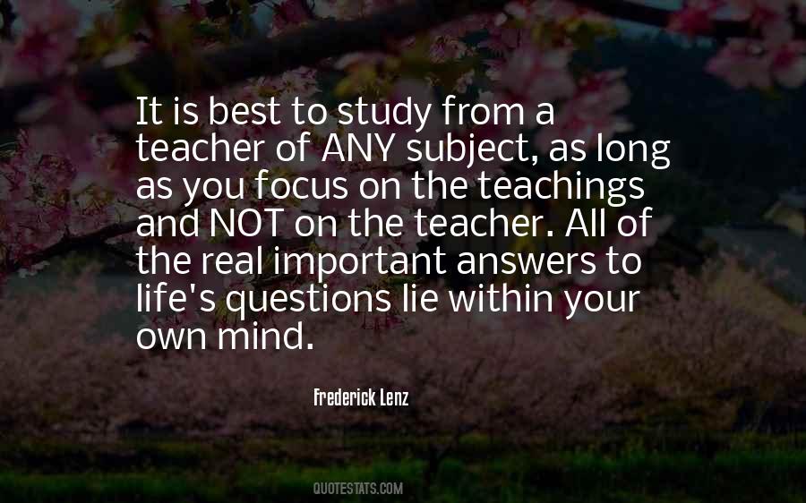 Life Best Teacher Quotes #1067468