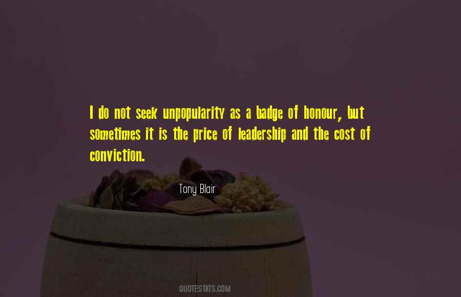 The Price Of Leadership Quotes #645529