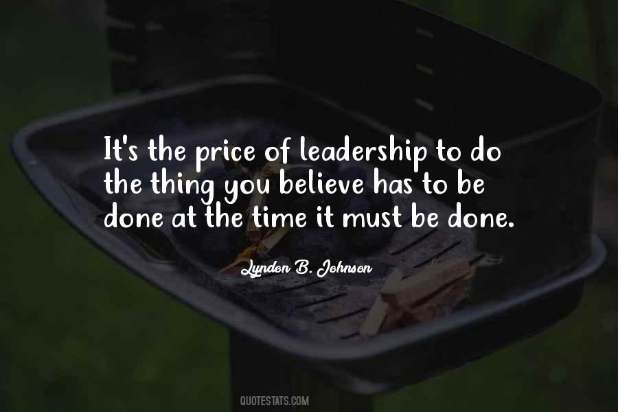 The Price Of Leadership Quotes #871686