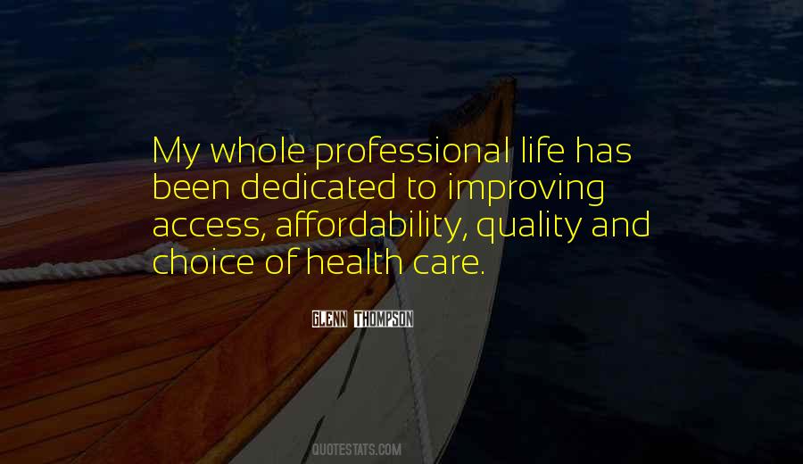Health Care And Life Quotes #1137045