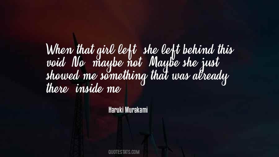 Girl Left Quotes #1056659