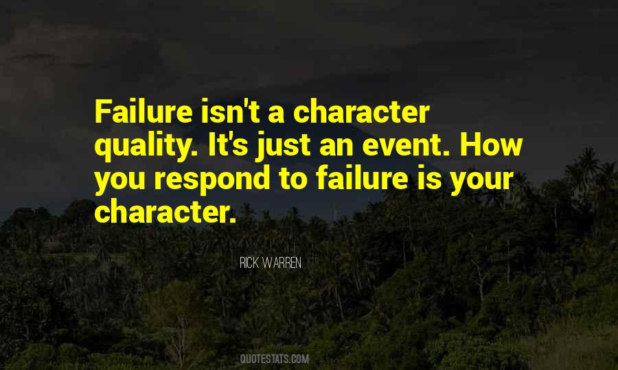 How You Respond To Failure Quotes #288690