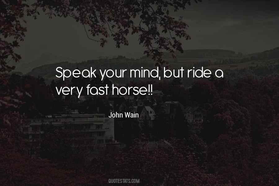Fast Horse Quotes #1706377