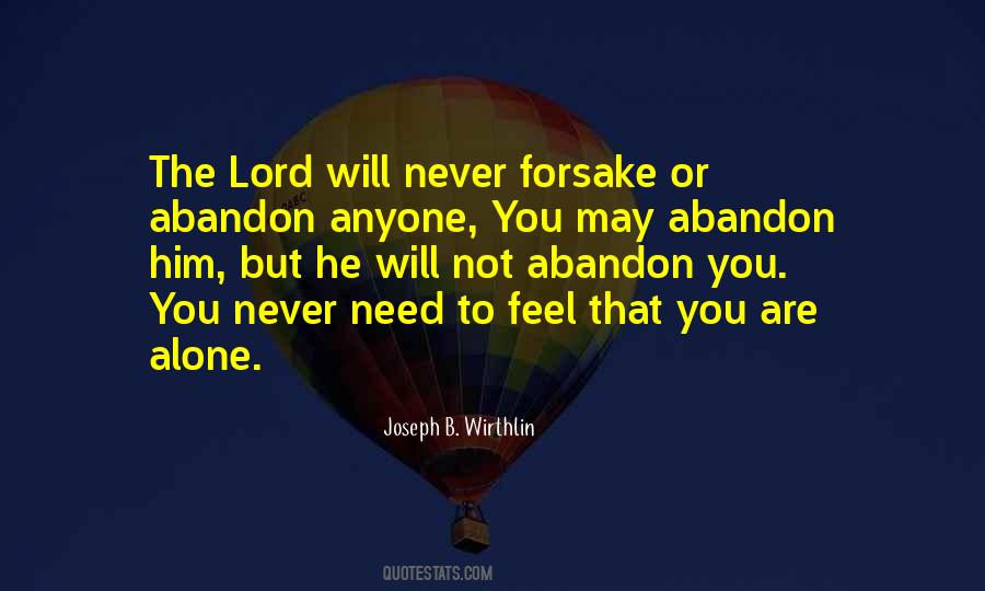 Quotes About The Lord Will #1386399