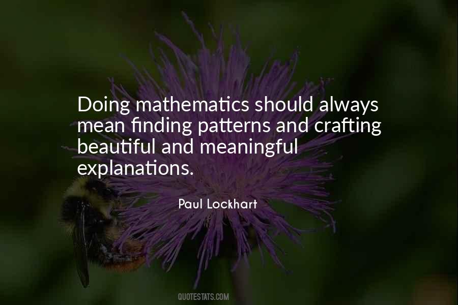 Beautiful Mathematics Quotes #1176824