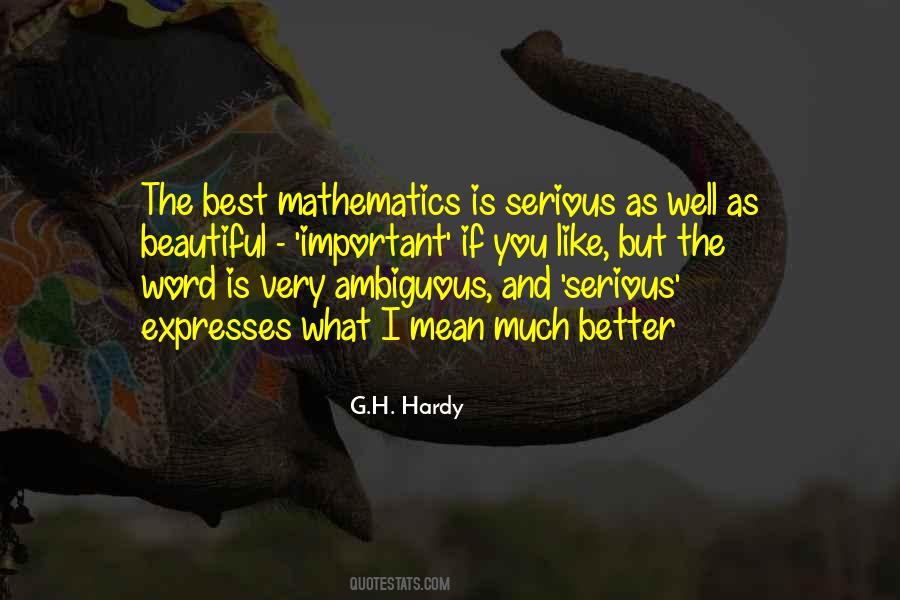 Beautiful Mathematics Quotes #1409577