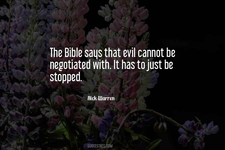Bible Evil Quotes #71572