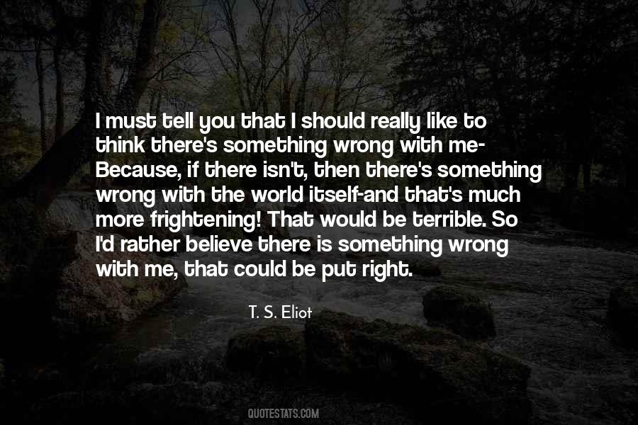 There Is Something Wrong Quotes #1407665