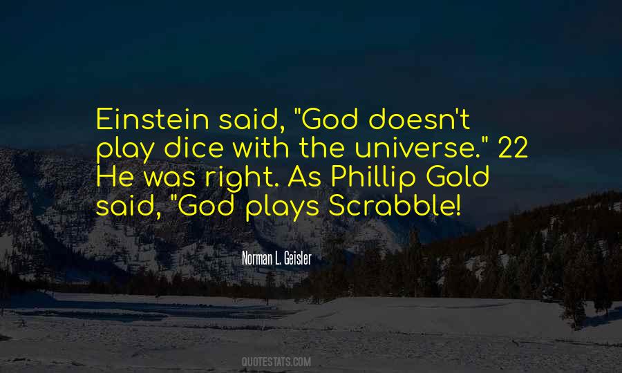 God Does Not Play Dice Quotes #1150857