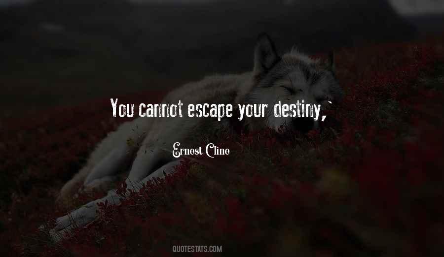 You Cannot Escape Your Destiny Quotes #625177