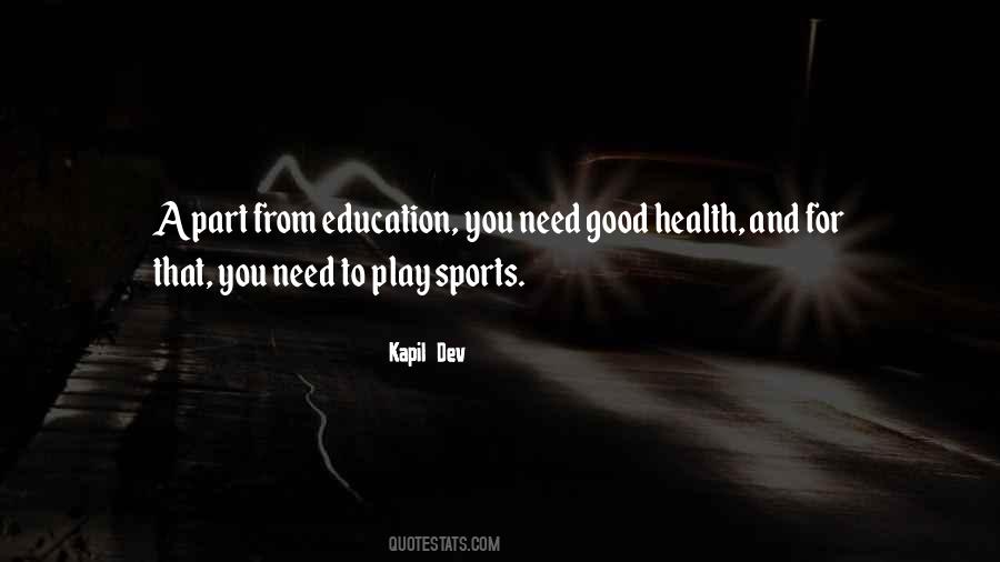 Sports Health Quotes #1257775