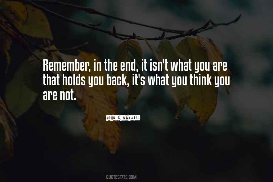 What Holds You Back Quotes #1145399